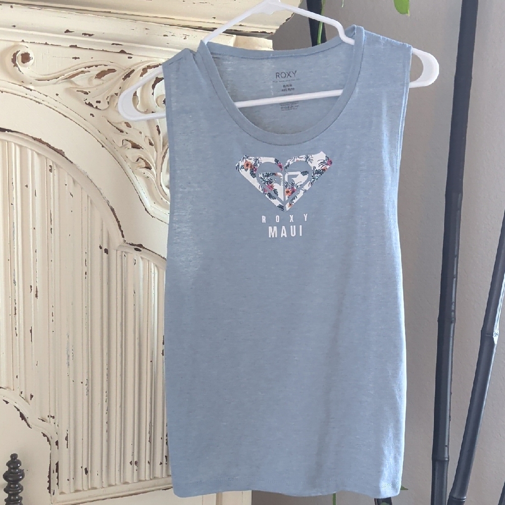 Roxy Light Blue Maui Tank with Graphic